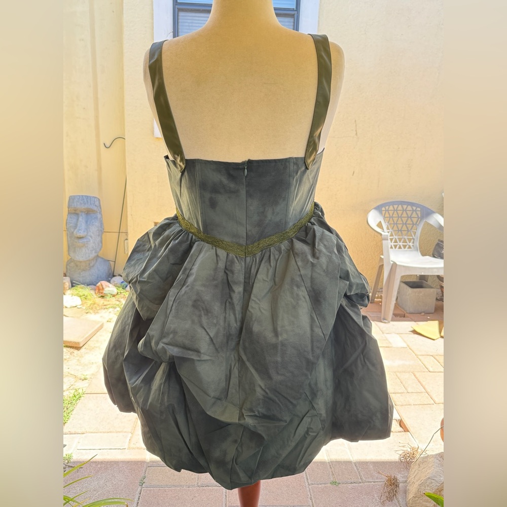 Current Mood Dolls Kill Along the Way Mini Bubble Pouf Dress Corset Buckle - Picture 5 of 6